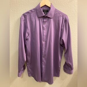 Alfani men’s purple button down dress shirt: excellent condition